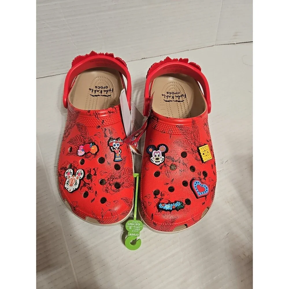 Crocs Frida Kahlo Classic Clog Slip On  Mens 10 / Womens 12 , New No Box  Custom
